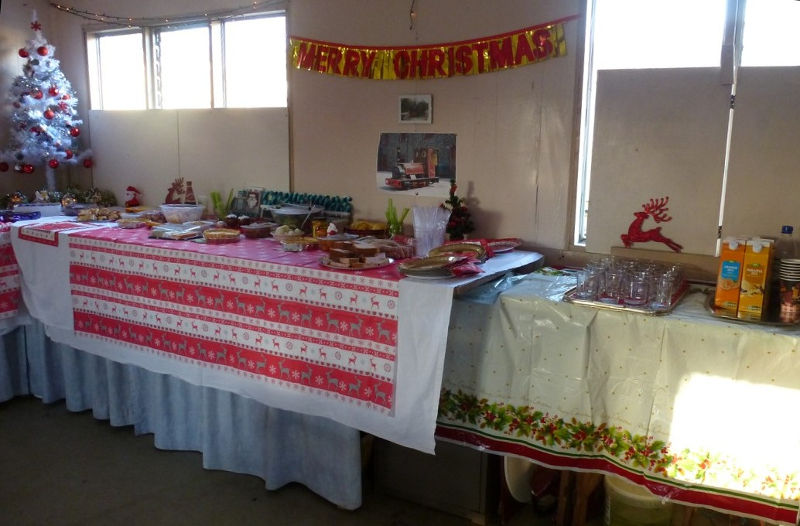 table spread ready to eat