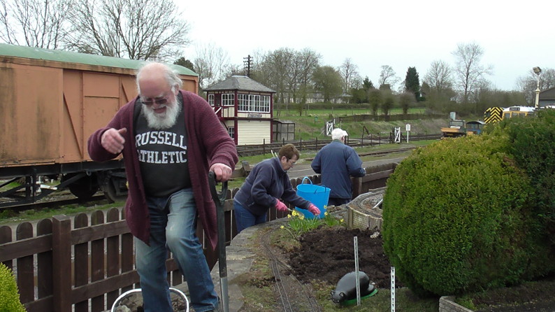At work on the New Rockery