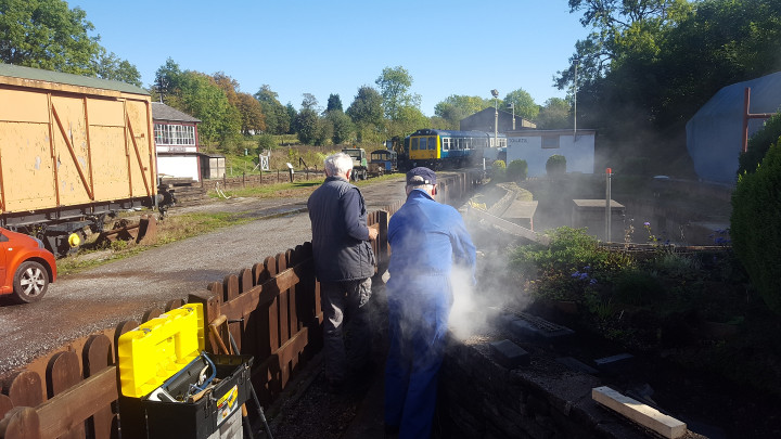 Scenes from relaying the front track