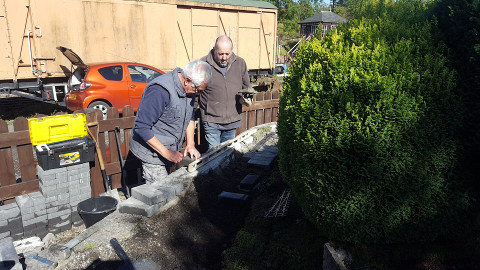 Scenes from relaying the front track