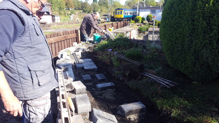 Scenes from relaying the front track