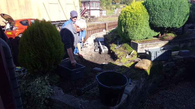 Scenes from relaying the front track