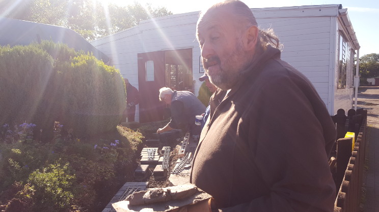 Scenes from relaying the front track