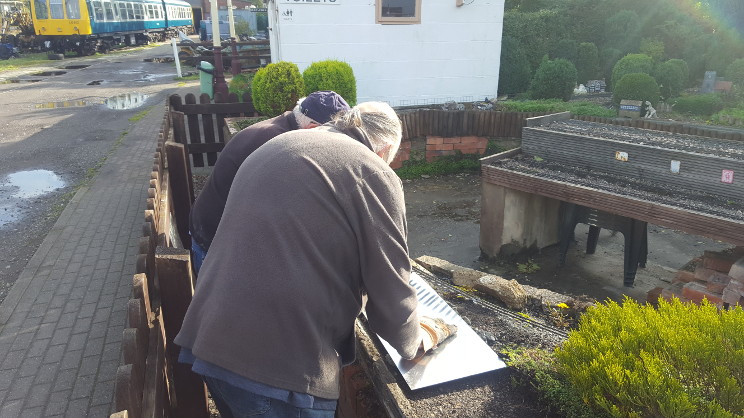 Scenes from relaying the front track