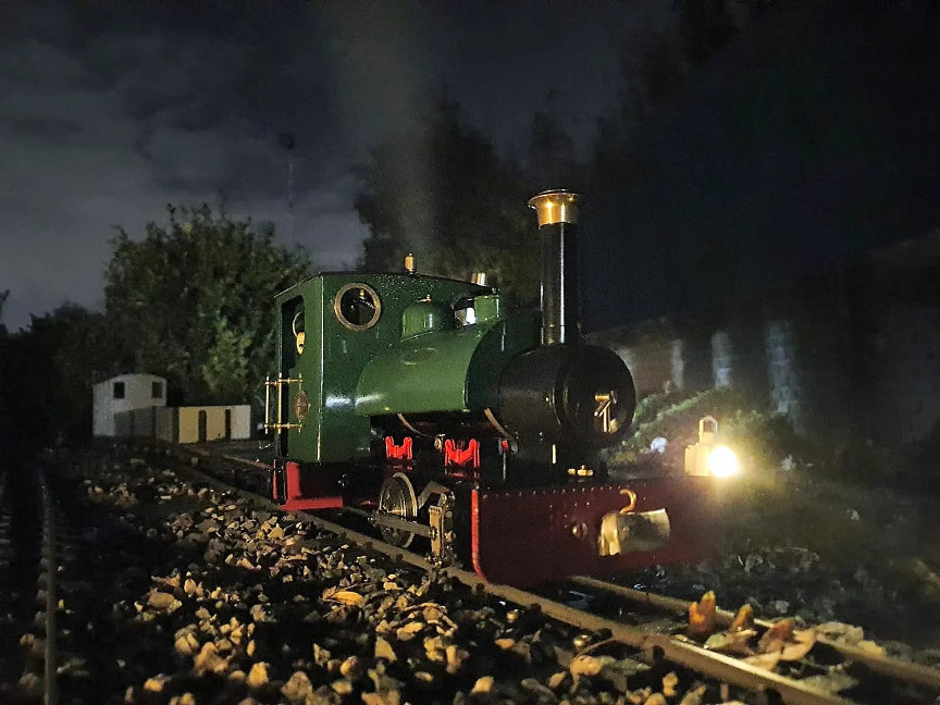 Steamer at night