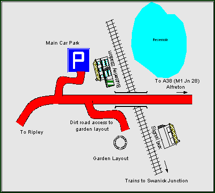 Small map showing alternative entrance
