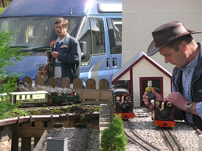 Tony preparing a loco